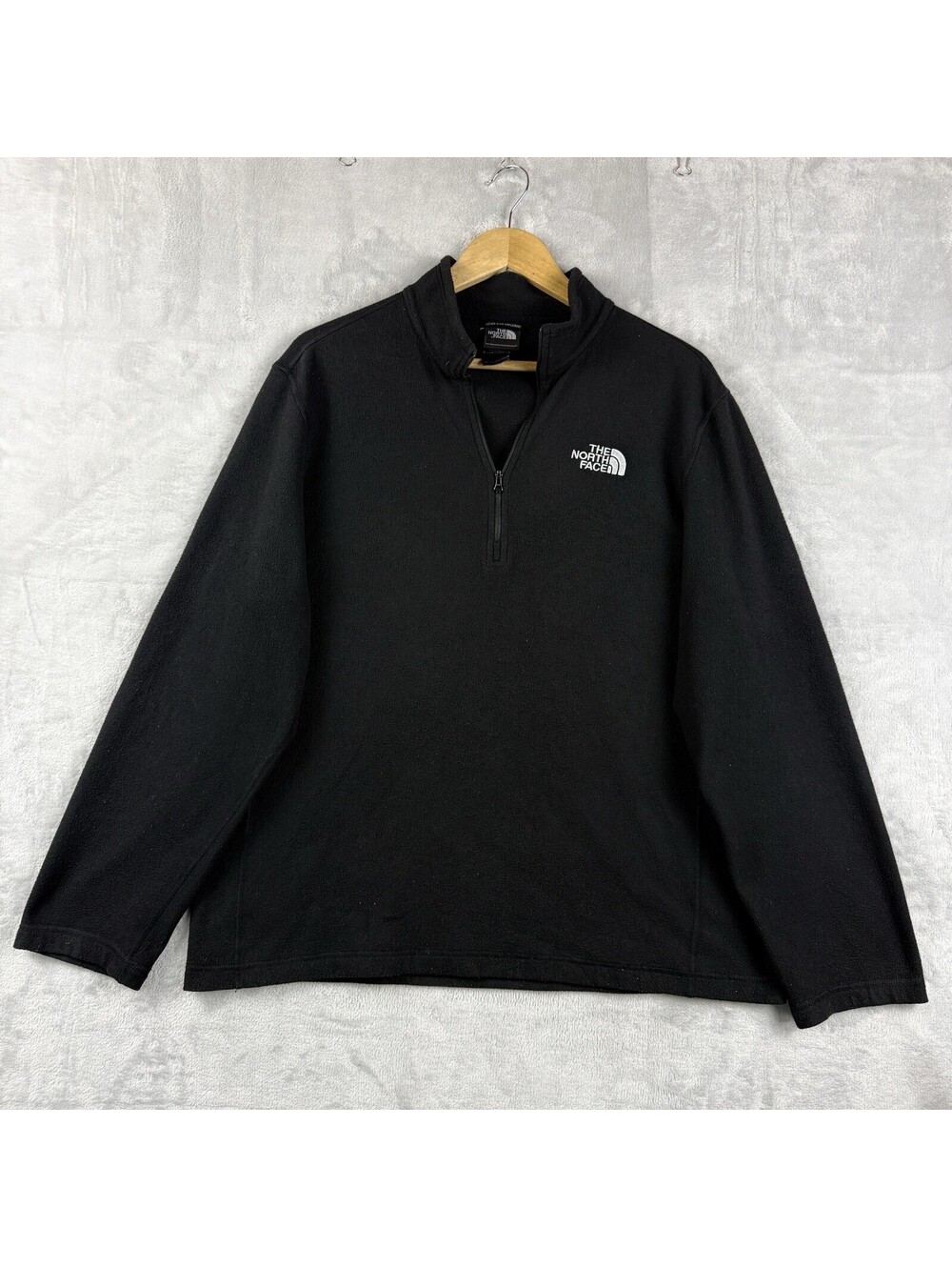 The North Face TKA Glacier 1/4 Zip Fleece Pullover Black Men’s Large Gorpcore - Picture 2 of 7